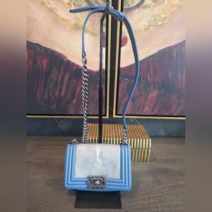 RARE Authentic CHANEL Blur Stingray Small Boy Bag With Box